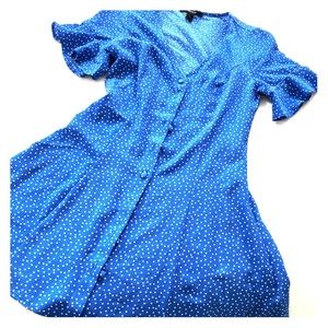 Forever 21 Royal Blue Polka Dot Dress